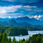 Panoramic view of Tofino, Vancouver Island, Canada